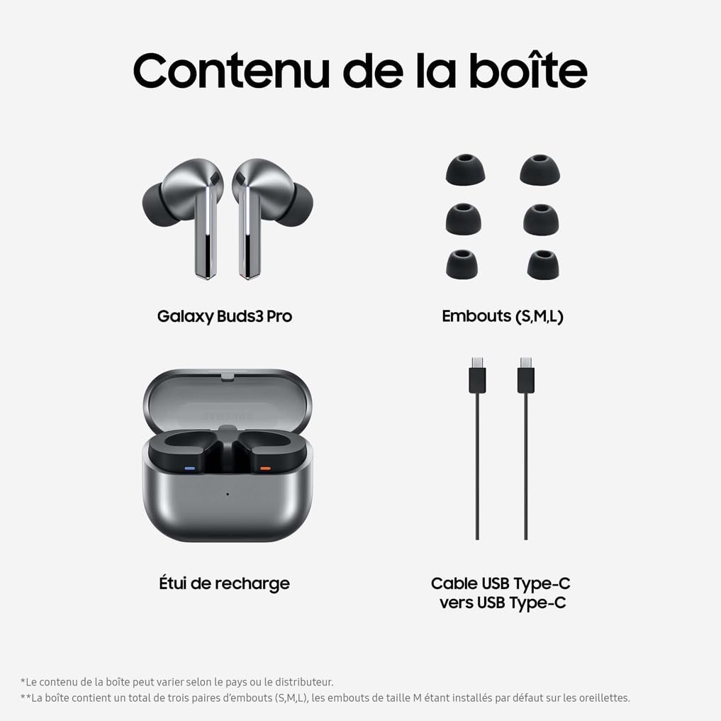 Samsung Galaxy Buds3 Pro, Écouteurs sans Fil, Réduction Active de Bruit