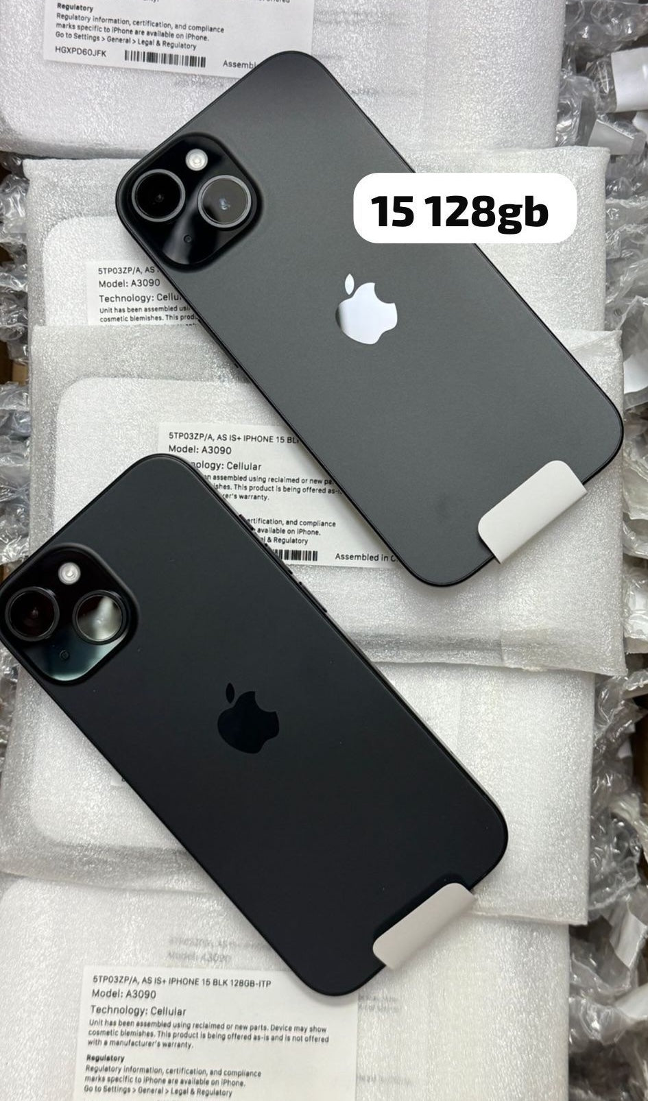 Apple iPhone 15 (128 Go) - Noir. Etat: Comme Neuf